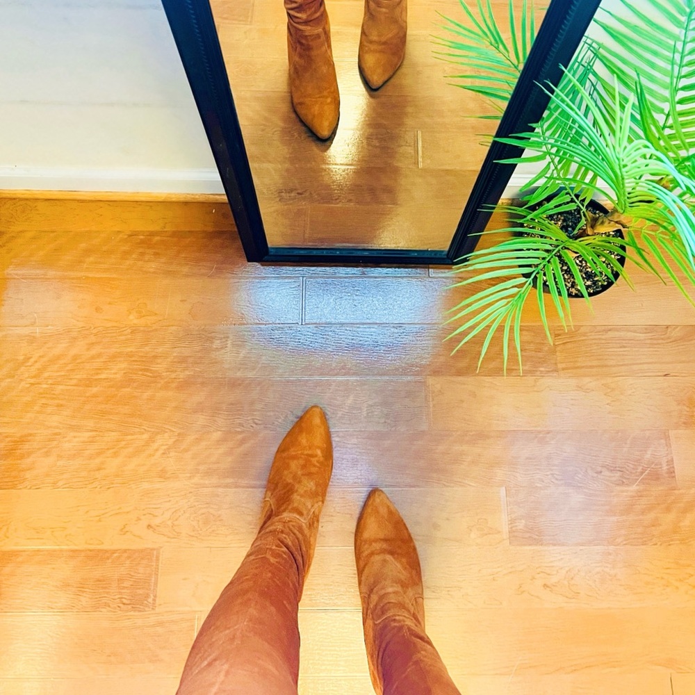 🚫SOLD🚫 Italian Suede Leather Over The Knee Boots - Picture 10 of 12